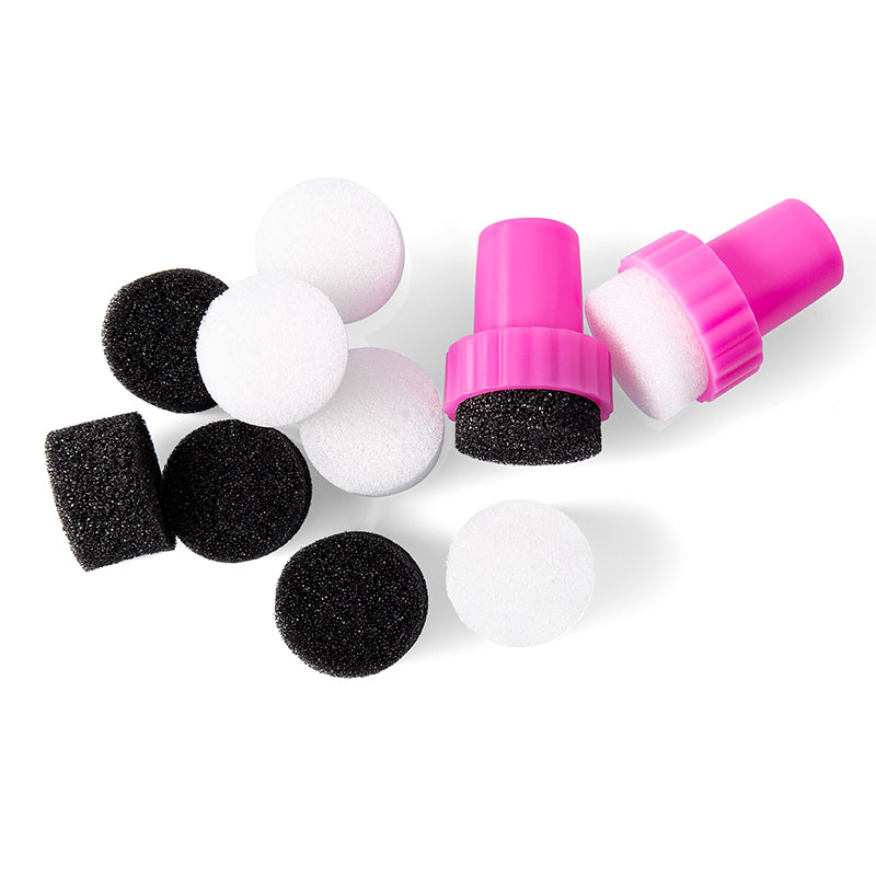 2 Set Nail Art Decoration Sponge Gradual Change Stamp Polish Stamping Manicure Makeup Tool Tool Nail Transfer Beauty Manicure