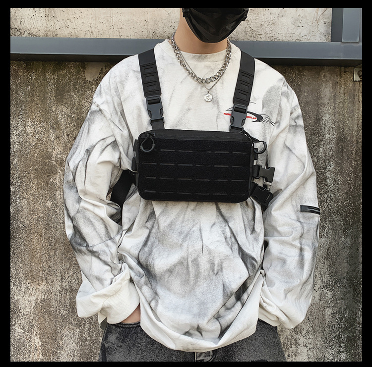 New Chest Bag For Men Tactical Vest Bag Casual Function Chest Rig Bags Streetwear For Boy Waist Pack Men Casual Shoulder Bag