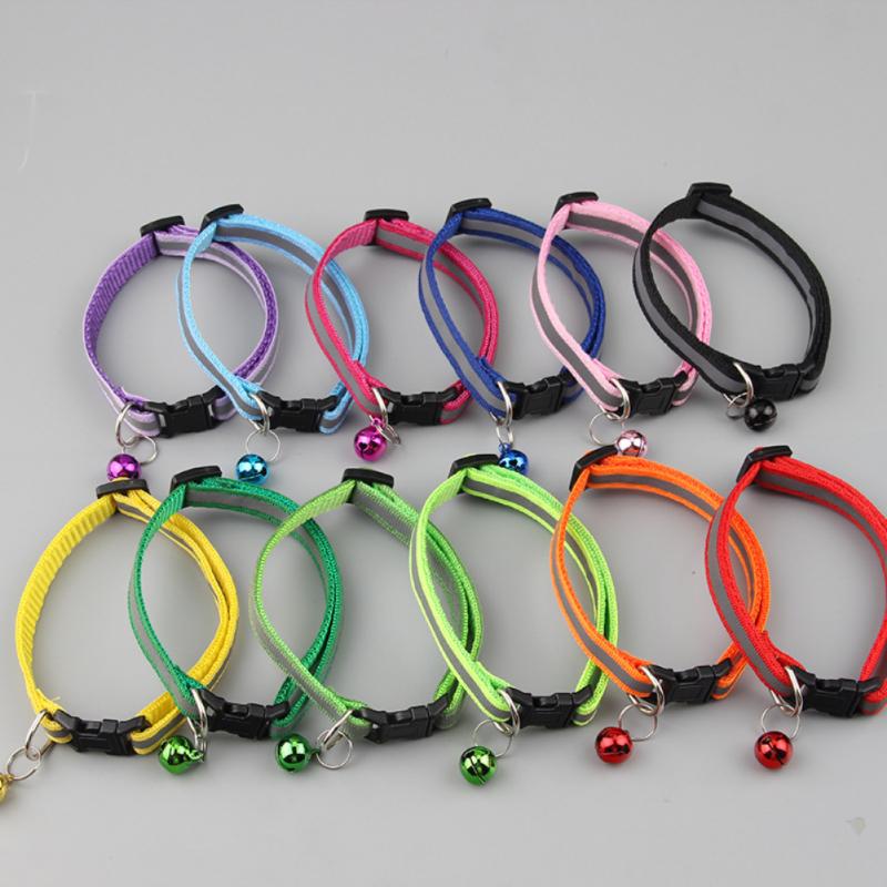 Pet Products Pet Reflective Patch Collar Cats Collar Bell Collars Pet Luminous Collars Teddy Bomei Small Dog Collar Pet Supplies 2pcs