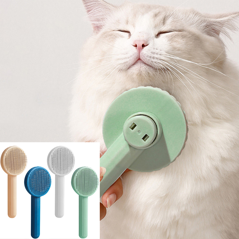Pet Cat Brush Dog Comb Hair Removes Pet Hair Comb Self Cleaning Slicker Brush For Cats Dogs Removes Tangled Hair Beauty Products