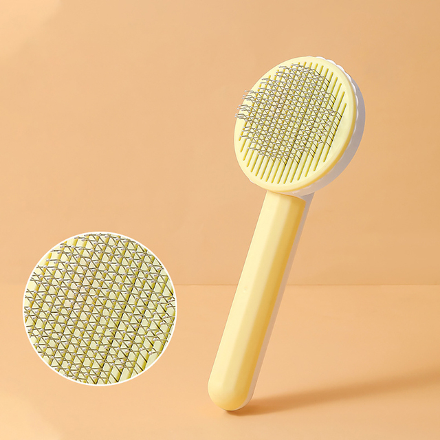 Pet Cat Brush Dog Comb Hair Removes Pet Hair Comb Self Cleaning Slicker Brush For Cats Dogs Removes Tangled Hair Beauty Products