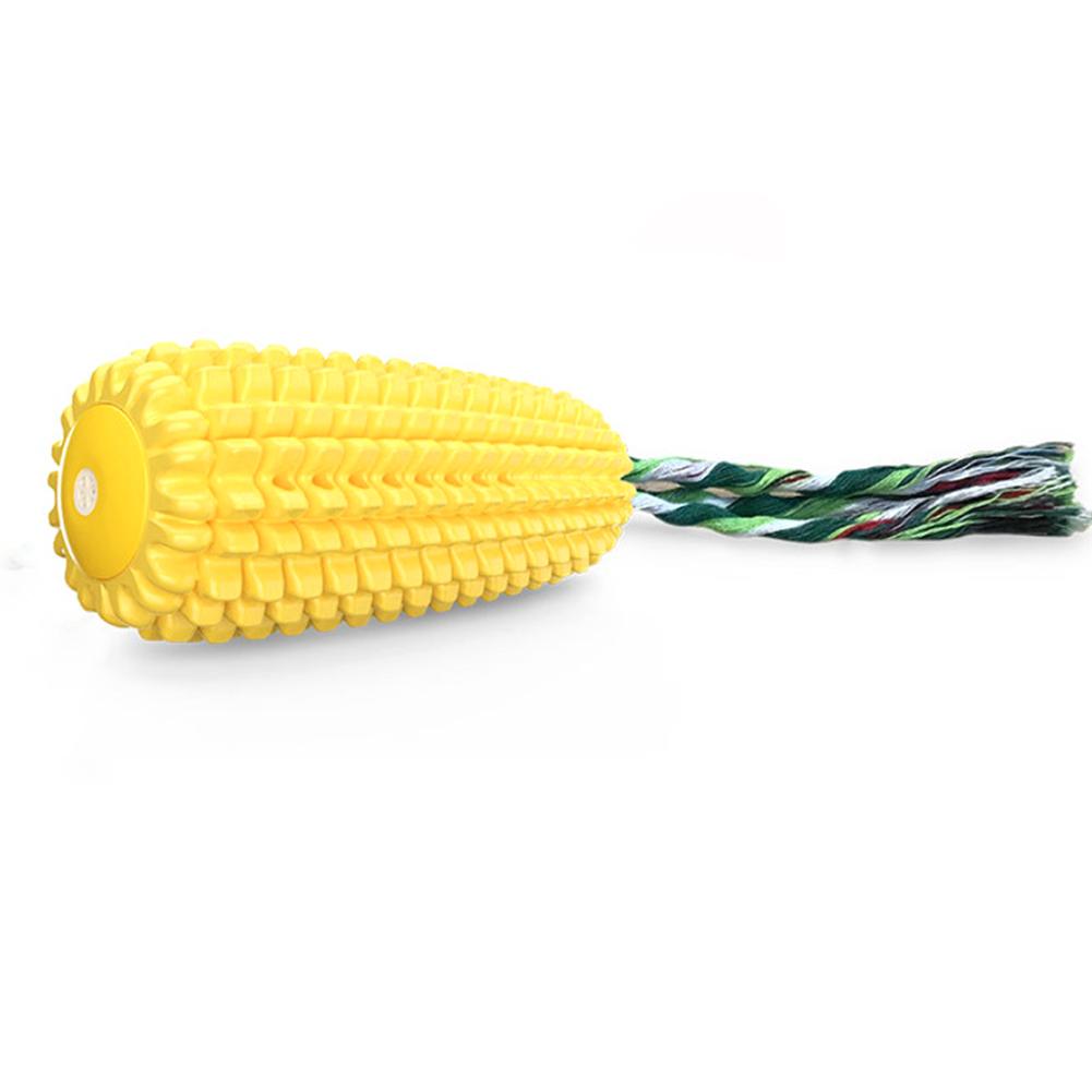 Corn Toothbrush Chewing Dog Toys Puppy Squeaker Rubber Toothpick Dental Care Cleaning Interactive Games Accessories Pet Products