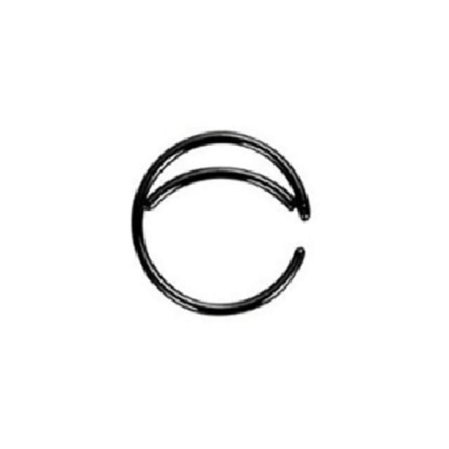 2Pcs Stainless Steel Nose Ring Moon Shape Solid Color Fake Nose Piercing Ear Cartilage Helix Piercing Women Body Jewelry Gift