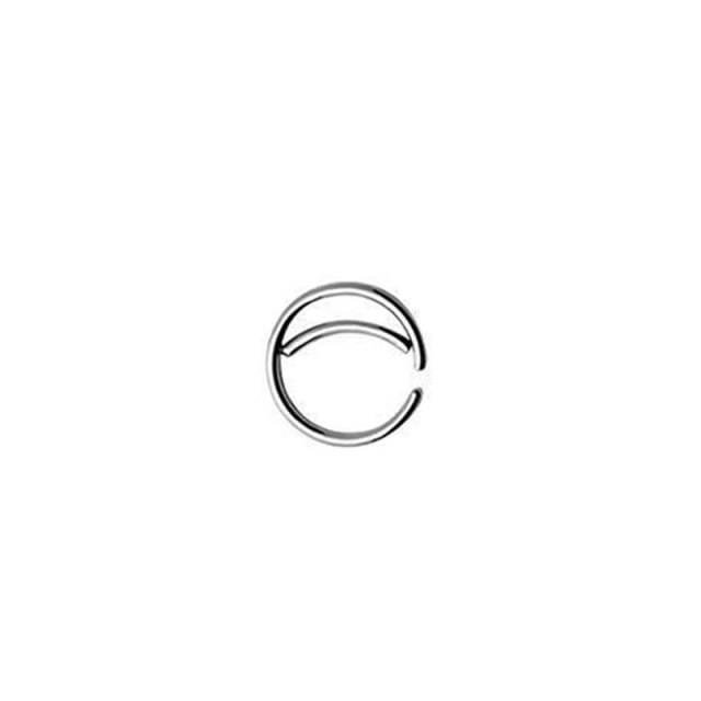 2Pcs Stainless Steel Nose Ring Moon Shape Solid Color Fake Nose Piercing Ear Cartilage Helix Piercing Women Body Jewelry Gift