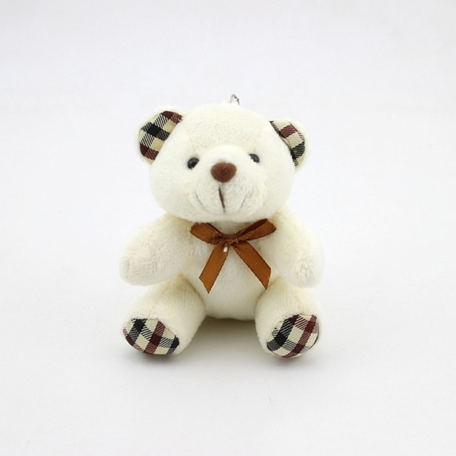 Cute Teddy Bear Plush Doll Bow Tie Key Bag Lesser Panda Pendant About 9cm Animal Doll Toy Little Bear Doll