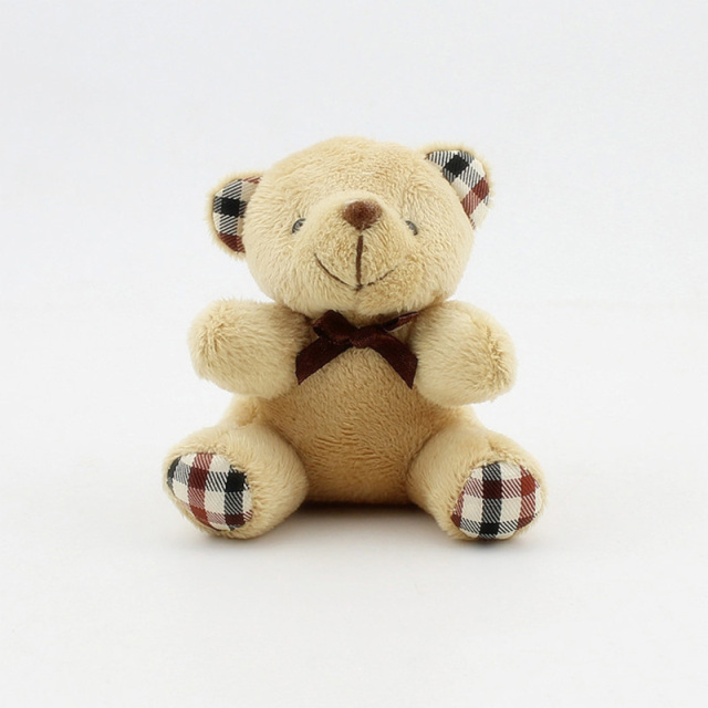 Cute Teddy Bear Plush Doll Bow Tie Key Bag Lesser Panda Pendant About 9cm Animal Doll Toy Little Bear Doll
