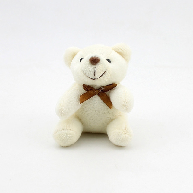 Cute Teddy Bear Plush Doll Bow Tie Key Bag Lesser Panda Pendant About 9cm Animal Doll Toy Little Bear Doll