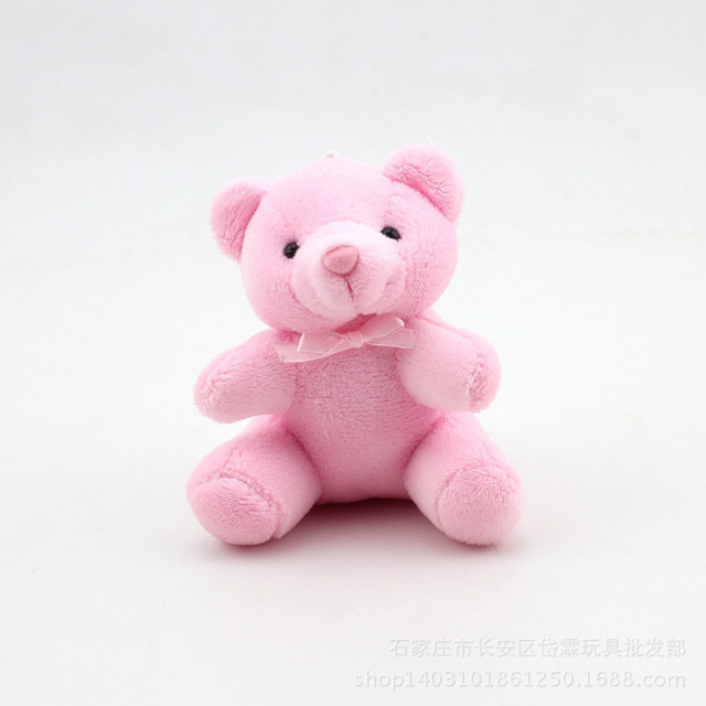 Cute Teddy Bear Plush Doll Bow Tie Key Bag Lesser Panda Pendant About 9cm Animal Doll Toy Little Bear Doll