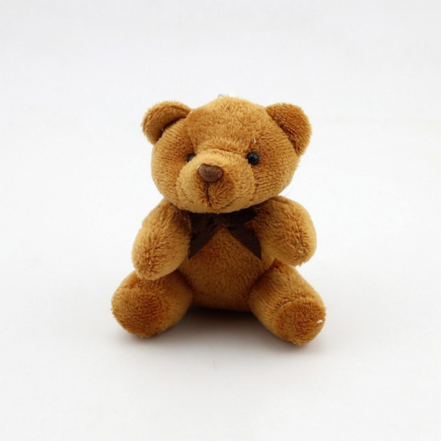 Cute Teddy Bear Plush Doll Bow Tie Key Bag Lesser Panda Pendant About 9cm Animal Doll Toy Little Bear Doll