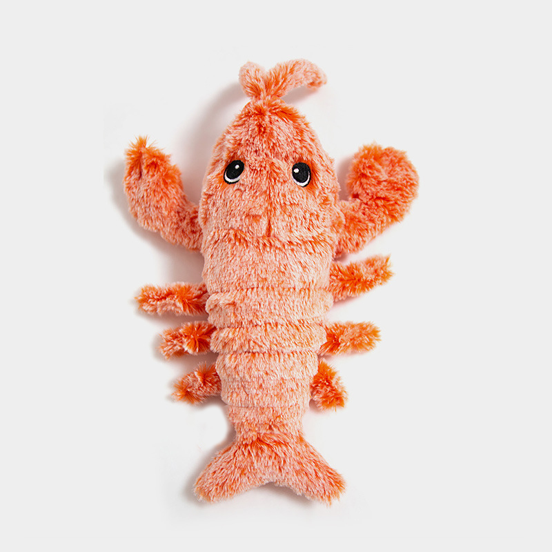 Pet Electric Jumping Cat toy Shrimp Moving Simulation Lobster Dancing Plush Toys For Pet dog Cats Stuffed Animal Interactive toy