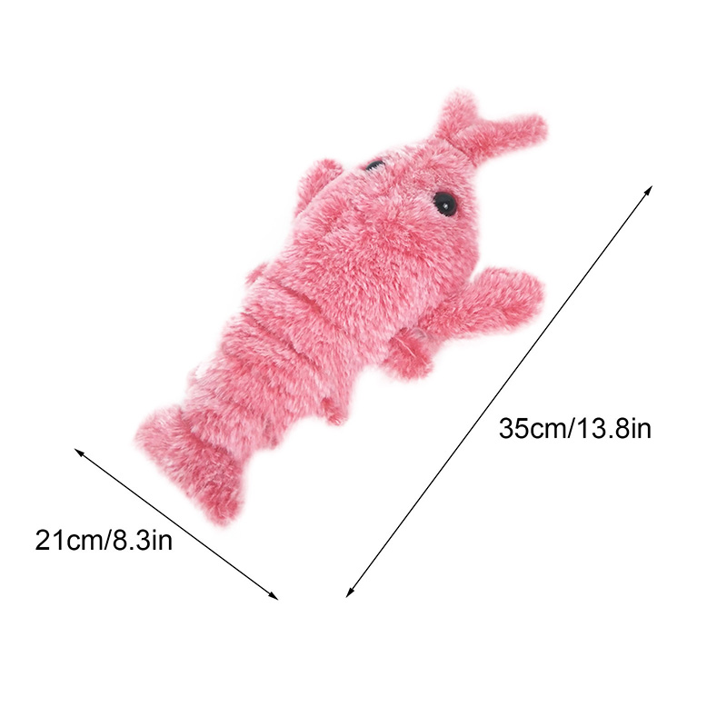 Pet Electric Jumping Cat toy Shrimp Moving Simulation Lobster Dancing Plush Toys For Pet dog Cats Stuffed Animal Interactive toy