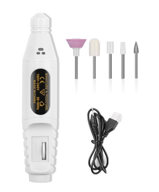 Electric Nail Drill Machine 20000RPM Professional Nail File Kit for Acrylic Nails Cordless Milling Cutter Manicure Pedicure Tool