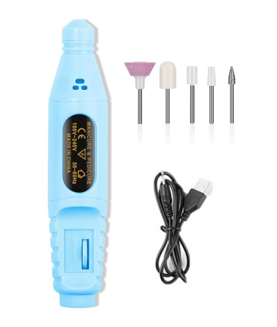 Electric Nail Drill Machine 20000RPM Professional Nail File Kit for Acrylic Nails Cordless Milling Cutter Manicure Pedicure Tool