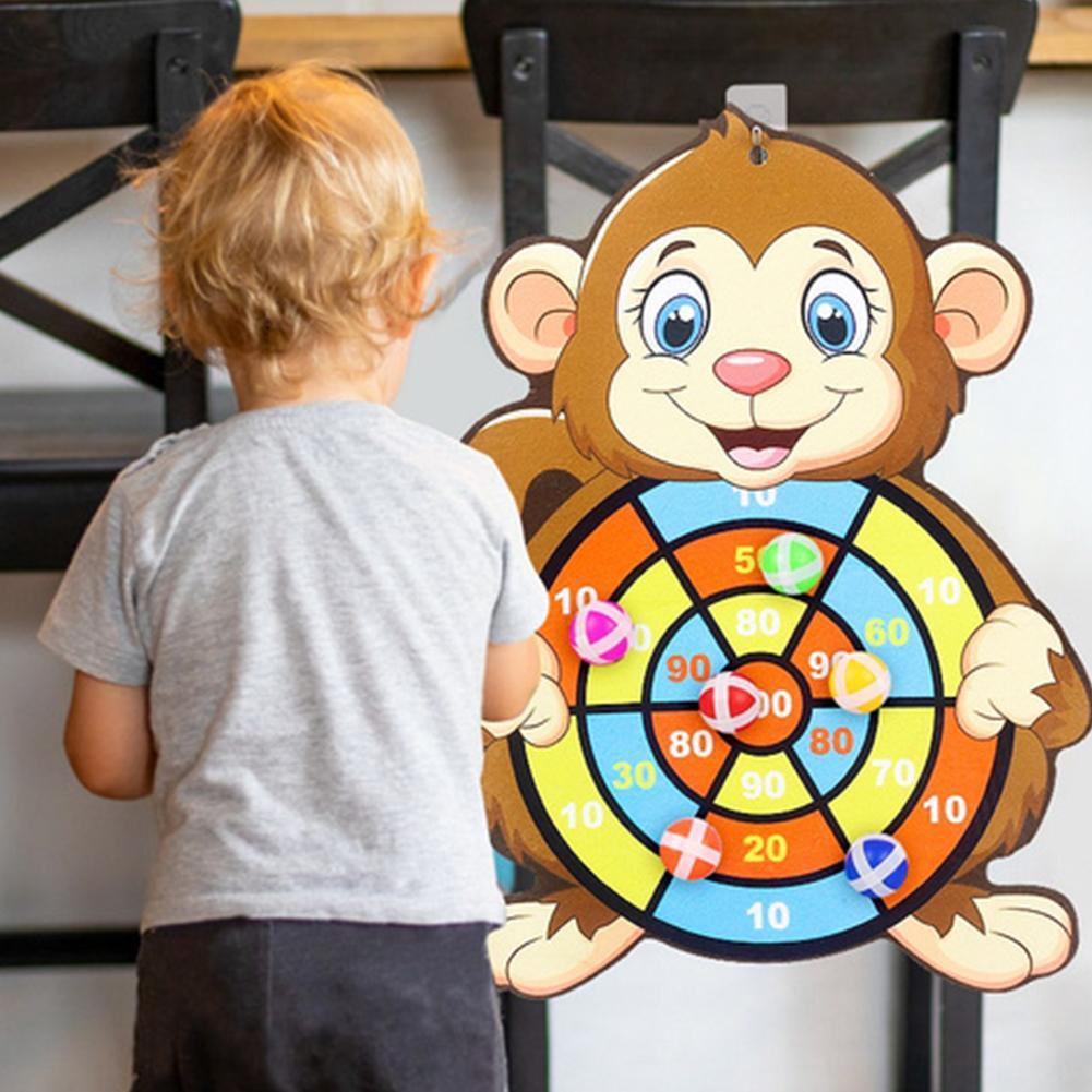 Children Target Sticky Ball Throw Dartboard Sports Kids Educational Board Games With Darts Ball Parent-child Interactive Toys