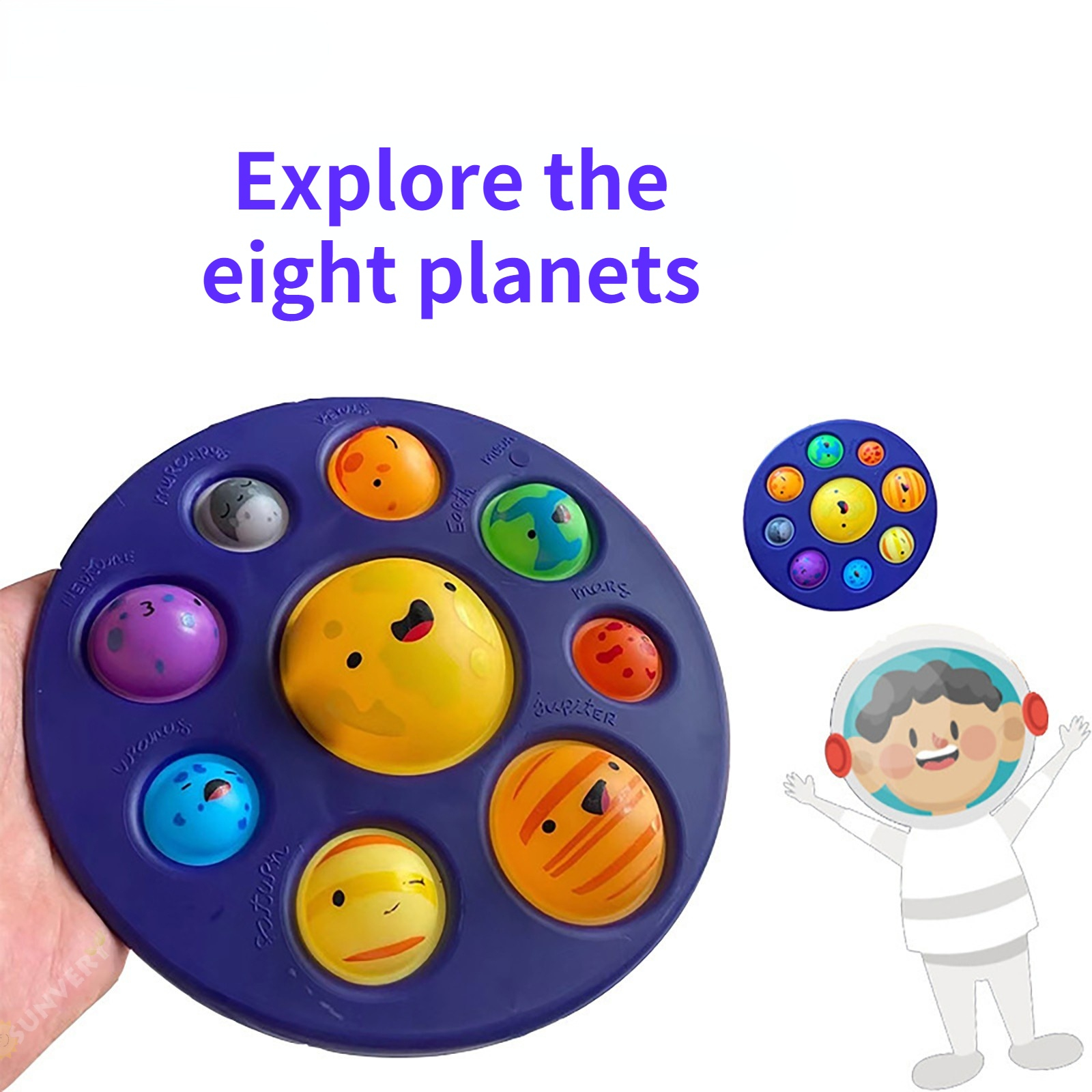 Kids Eight Planets Simpl dimmer bubbles Fun Kid Fidget Toys Antistress Toy Christmas gift autism ADHD Sensory special Toy