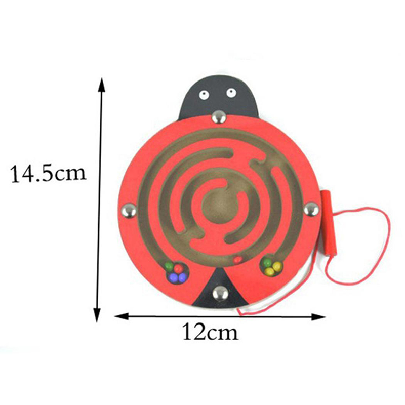 Montessori Wooden Magnetic Maze Toy Cute Animal Monkey Wooden Toy Brain Teaser Track Jigsaw Puzzle Kids Early Educational Toys