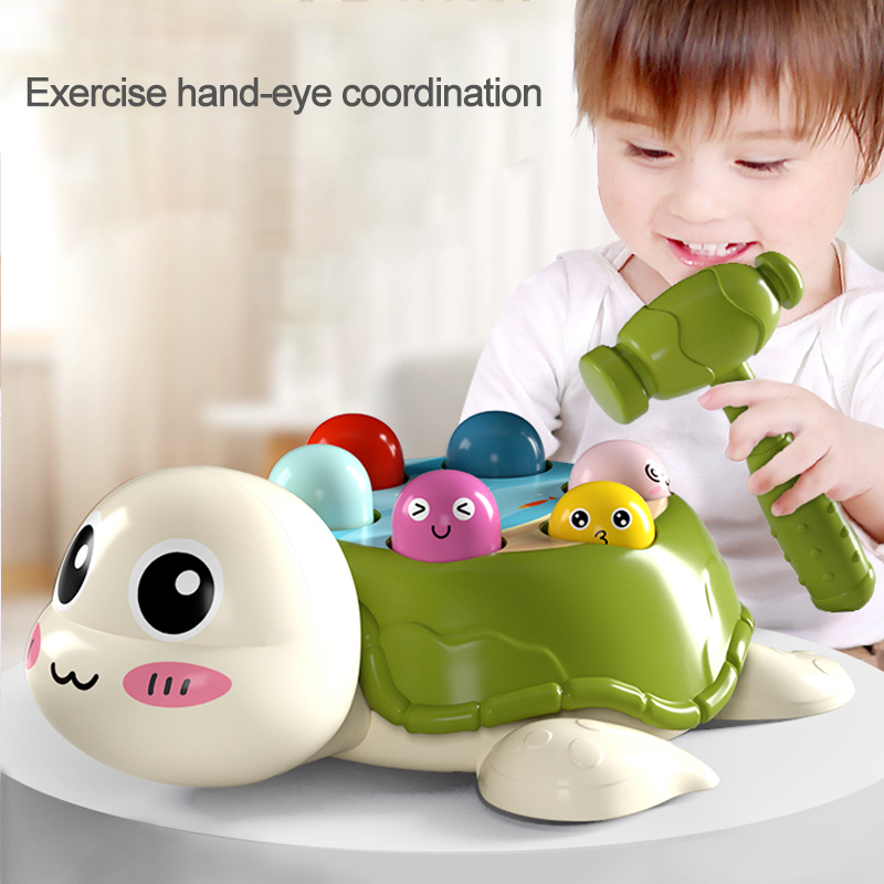Baby Whack-A-Mole Hammer 0 12 24 Months Kids Beat Animal Early Educational for Boys 1 Year Toddler Music Game Toy