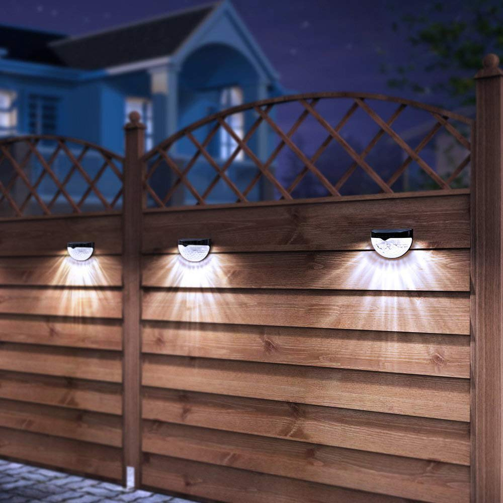 2PCS LED Solar Lights Outdoor Lighting Garden Decoration Deck Light Wall Stairs Waterproof Fence Lamp Step Light Landscape Light