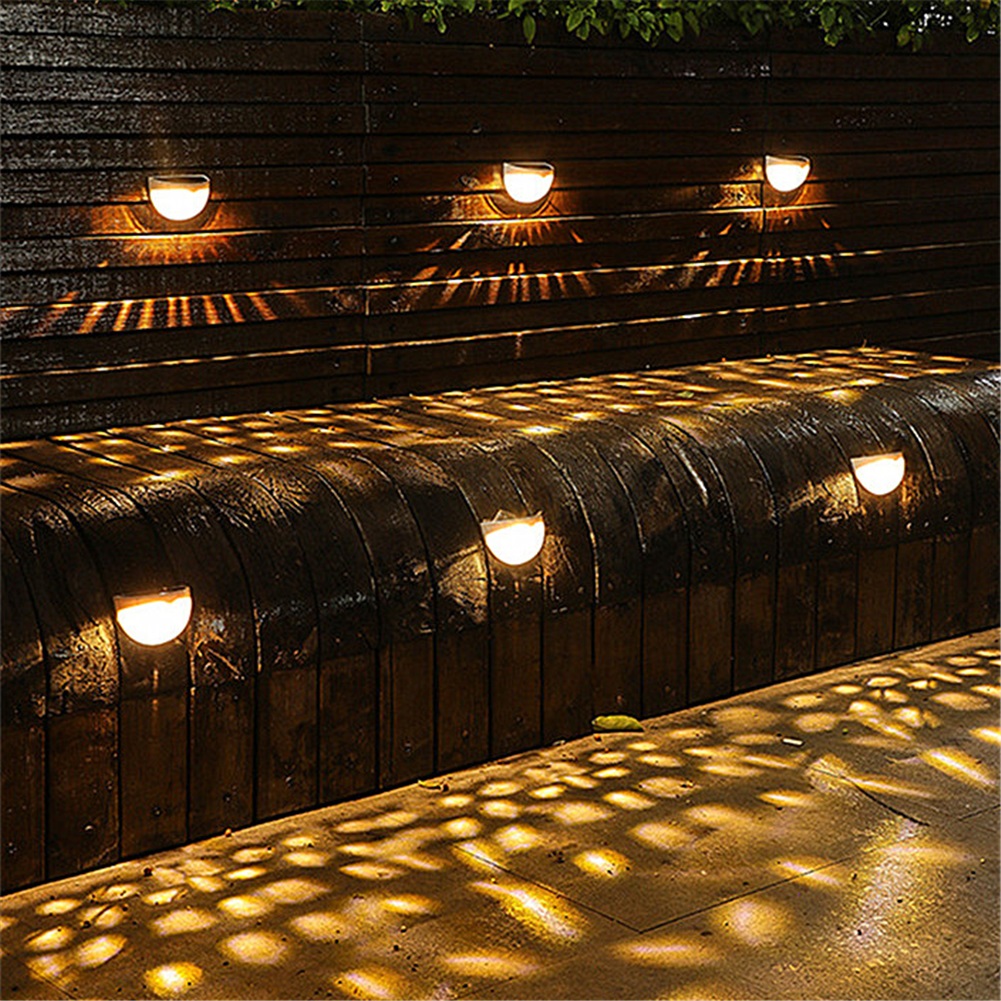 2PCS LED Solar Lights Outdoor Lighting Garden Decoration Deck Light Wall Stairs Waterproof Fence Lamp Step Light Landscape Light