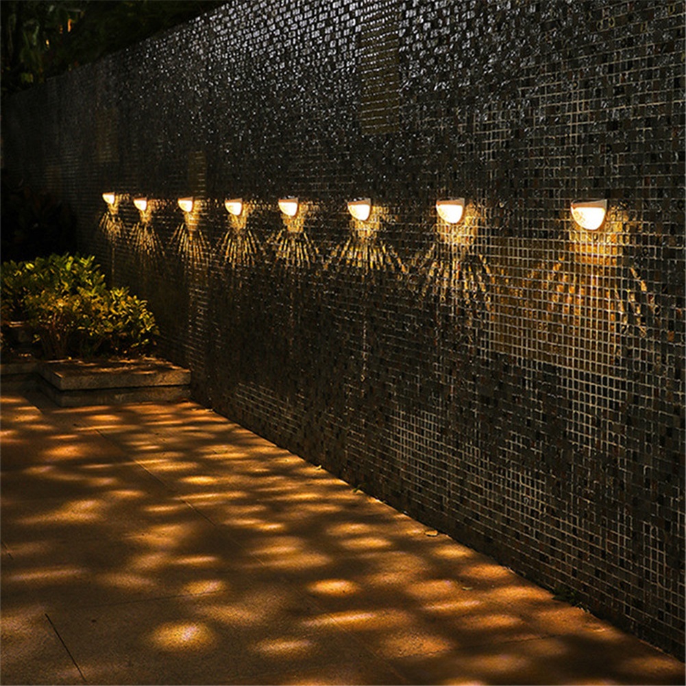 2PCS LED Solar Lights Outdoor Lighting Garden Decoration Deck Light Wall Stairs Waterproof Fence Lamp Step Light Landscape Light