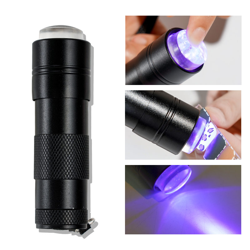 Nail Art UV Mini Flashlight with stamper Portable Silicone Handheld LED Light Nails Polish Dryer Quick Dry Manicure Lamp