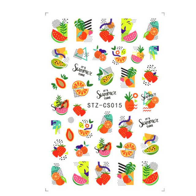 3pcs Abstract Lady Face Nail Decals Water Black Leaf Sliders Paper Nail Art Decor Gel Polish Sticker Manicure Foils