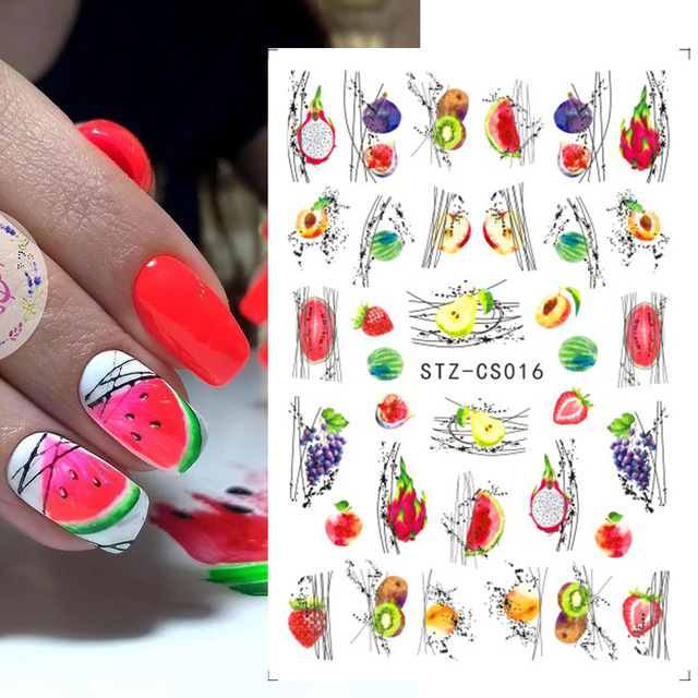 3pcs Abstract Lady Face Nail Decals Water Black Leaf Sliders Paper Nail Art Decor Gel Polish Sticker Manicure Foils