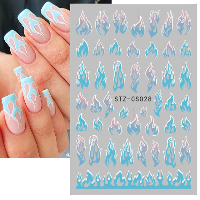3pcs Abstract Lady Face Nail Decals Water Black Leaf Sliders Paper Nail Art Decor Gel Polish Sticker Manicure Foils
