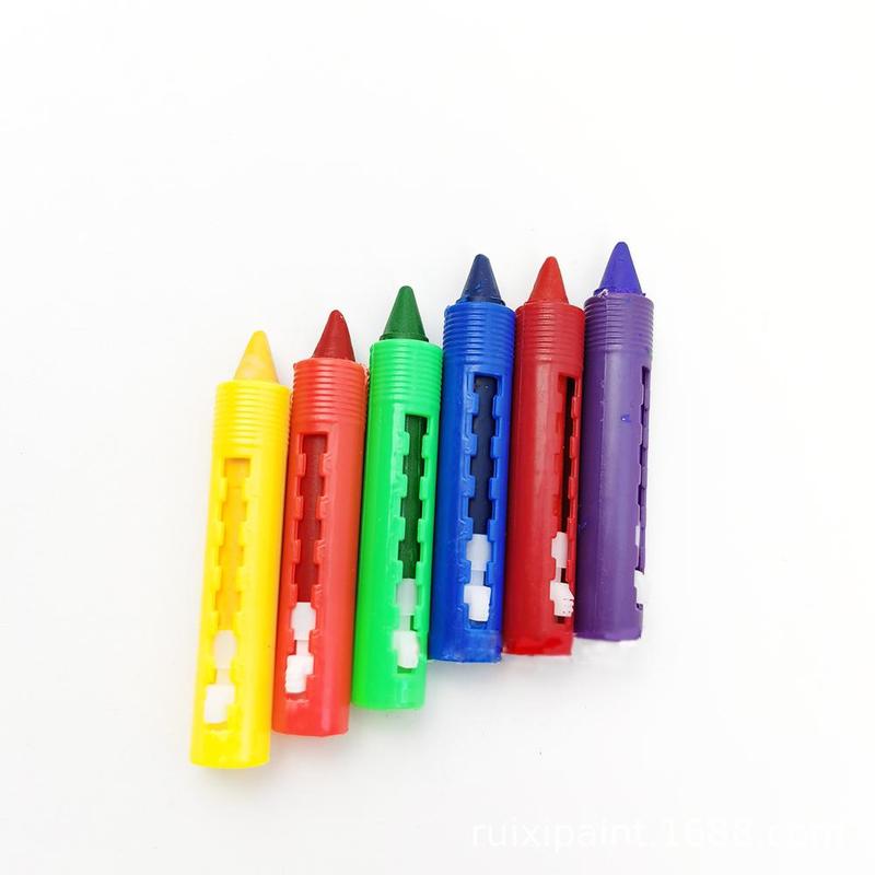 6pcs/set Bathroom Crayons Washed Color Easy To Erase Art Crayons Pen Graffiti Painting Painting Supplies Creative For Kids Gift