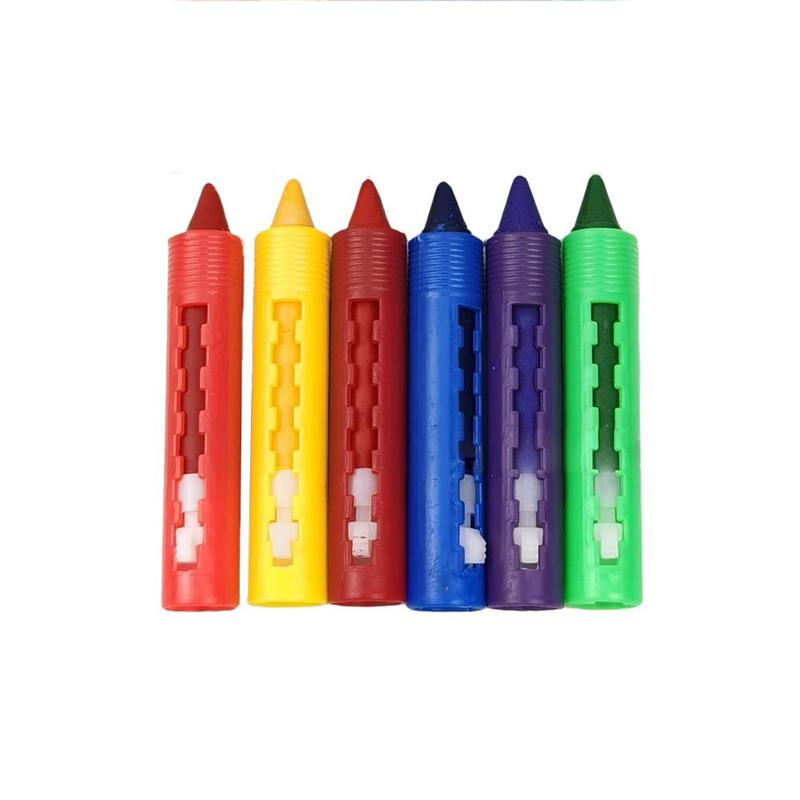 6pcs/set Bathroom Crayons Washed Color Easy To Erase Art Crayons Pen Graffiti Painting Painting Supplies Creative For Kids Gift