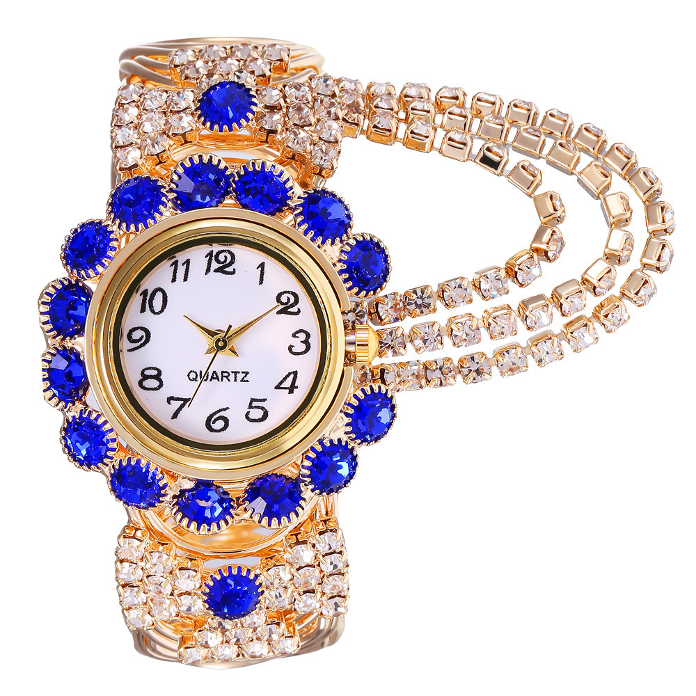 New women's diamond inlaid temperament quartz watch fashion alloy bracelet watch for women