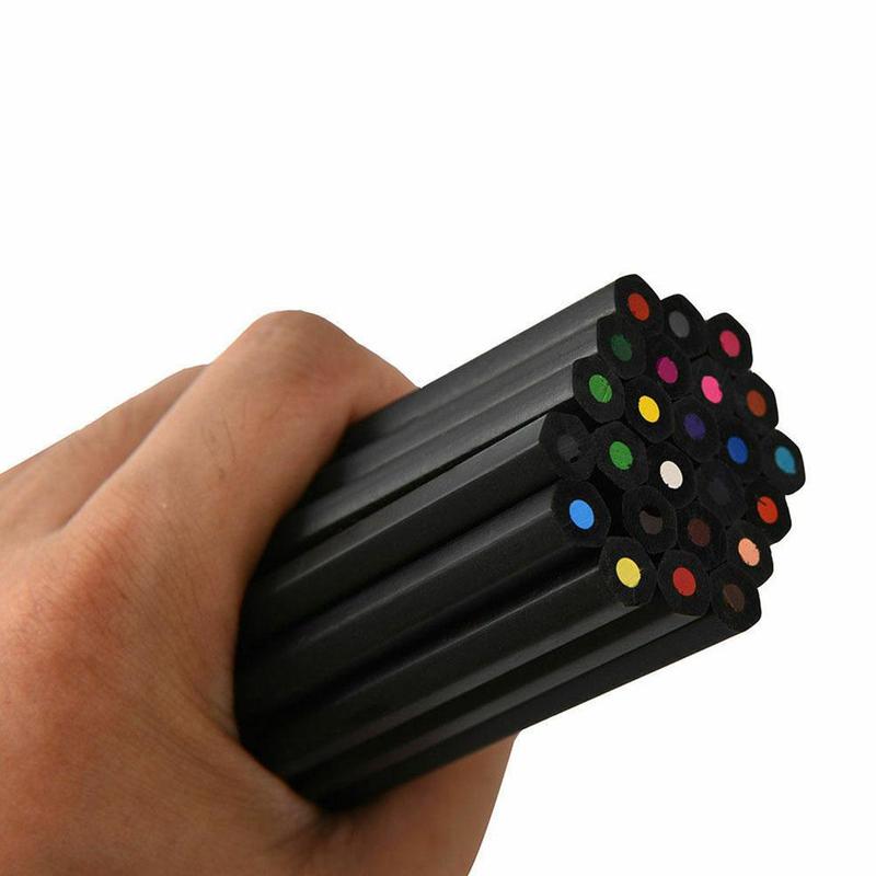 24 Colors Art Sketching Pen Wooden Drawing Charcoal Pencils Painting Crayon Sketching Pen Non-toxic Art Supplies