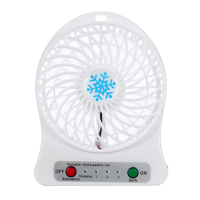 Portable Rechargeable Led Light Fan Air Cooler Mini Desk USB Fan Third Wind USB Fan