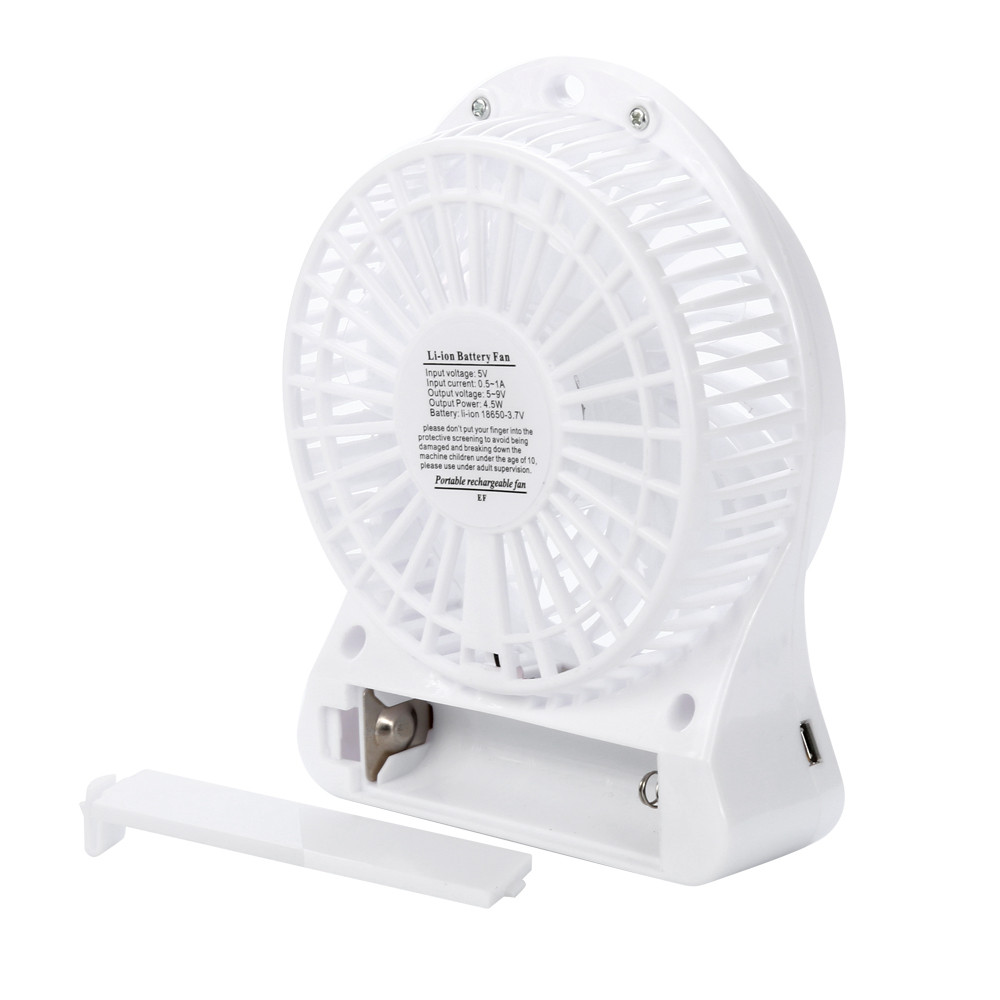 Portable Rechargeable Led Light Fan Air Cooler Mini Desk USB Fan Third Wind USB Fan