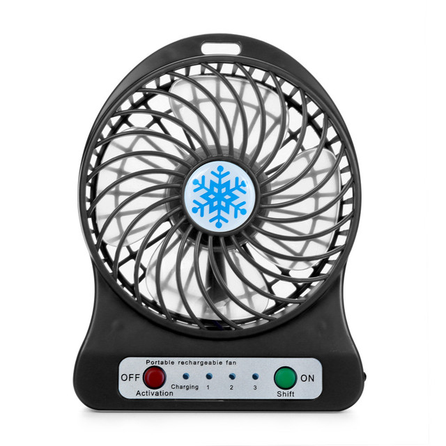 Portable Rechargeable Led Light Fan Air Cooler Mini Desk USB Fan Third Wind USB Fan