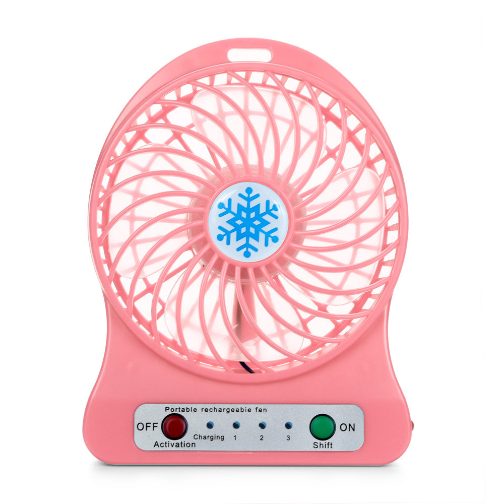 Portable Rechargeable Led Light Fan Air Cooler Mini Desk USB Fan Third Wind USB Fan