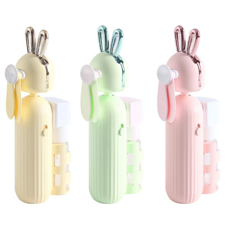 Mini Fans Electric USB Rechargeable Handheld Fans Cooling Air Conditioner Humidifier Portable Water Spray Mist Fan