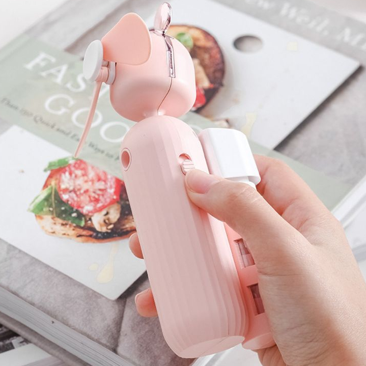 Mini Fans Electric USB Rechargeable Handheld Fans Cooling Air Conditioner Humidifier Portable Water Spray Mist Fan