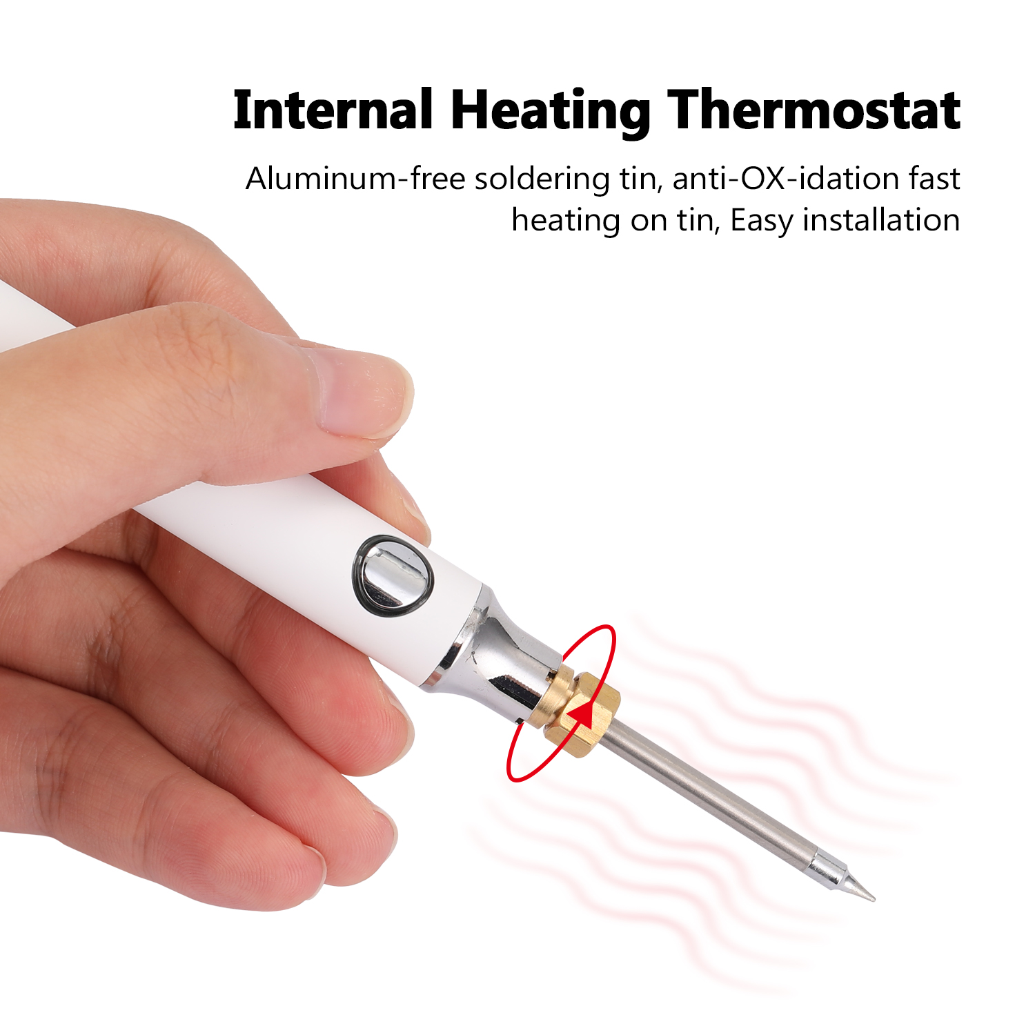8W 5V Soldering Iron USB Charging Electric Soldering Iron Kit Digital Welding Iron Tool Temperature Adjustable + Stand/ Tin Wire