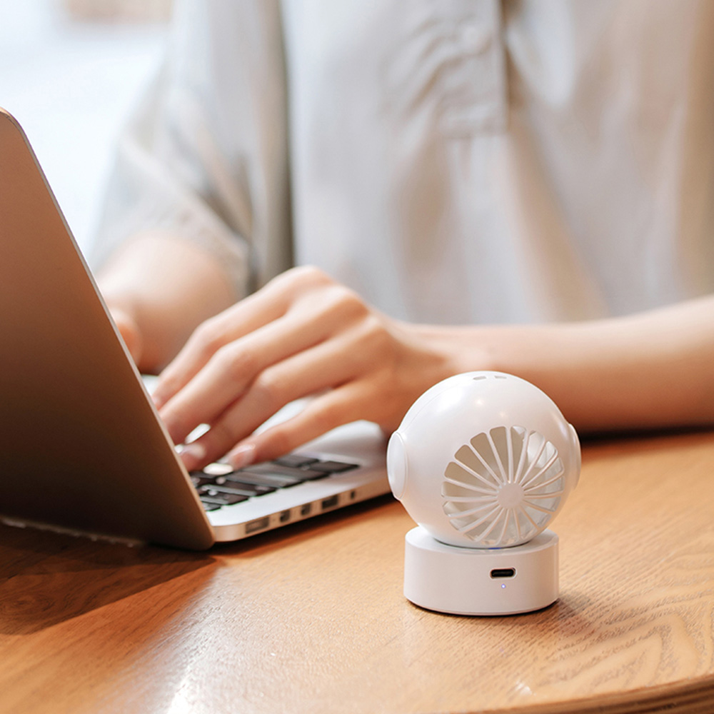Astronaut Mini USB Fan Portable Cooling Fan Handheld Turbo Fan 3 Modes Wind Office Desktop Rechargeable Fan