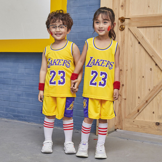Student Football Uniform Tracksuit Set Baby Sport Jerseys Kids Boys Team Basketball Suits Soccer Clothes Vest + T-shirt 2PCS