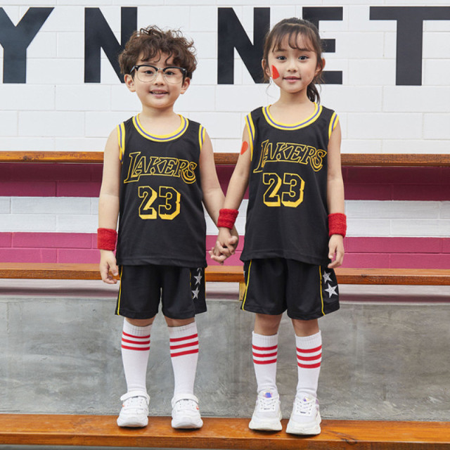 Student Football Uniform Tracksuit Set Baby Sport Jerseys Kids Boys Team Basketball Suits Soccer Clothes Vest + T-shirt 2PCS