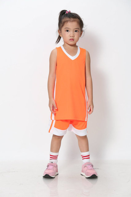 Kids Basketball Jersey Sets Uniforms Kits Child Boys Girls Sports Clothing Breathable Youth Training Throwback Jerseys Shorts