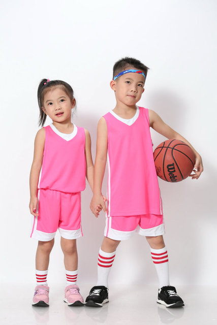 Kids Basketball Jersey Sets Uniforms Kits Child Boys Girls Sports Clothing Breathable Youth Training Throwback Jerseys Shorts