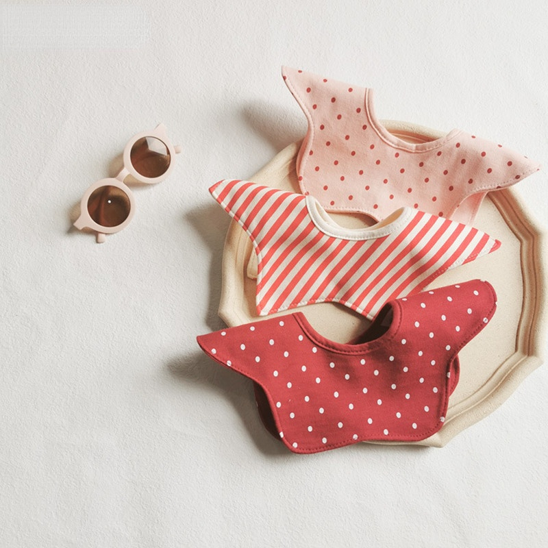 Cotton Waterproof Baby Bibs Newborn Feeding Children Floral Dot Stuff Baby Girl Boy Accessories for Eating Kids Scarf