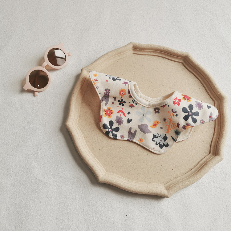 Cotton Waterproof Baby Bibs Newborn Feeding Children Floral Dot Stuff Baby Girl Boy Accessories for Eating Kids Scarf