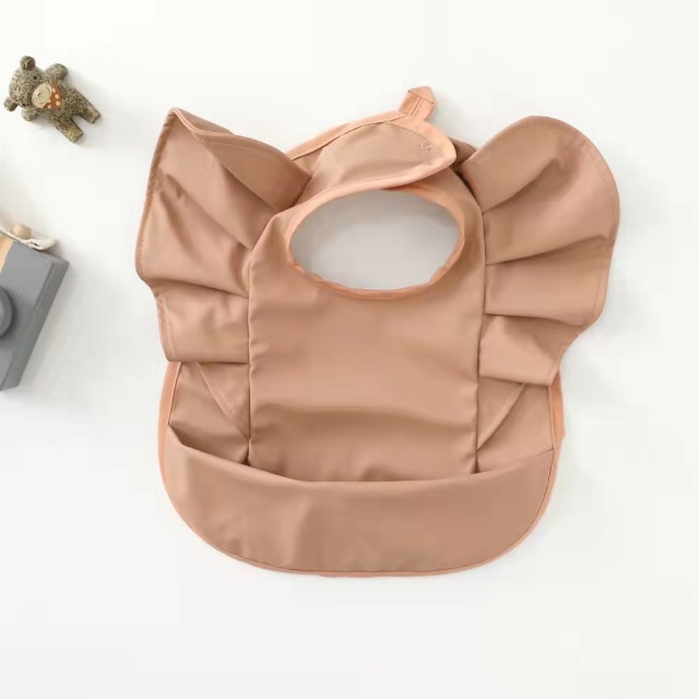 Baby Food Bag With Angel Wings PU Waterproof Bib Children's Food Supplement Anti-dirty And Saliva Pocket Baby Bibs