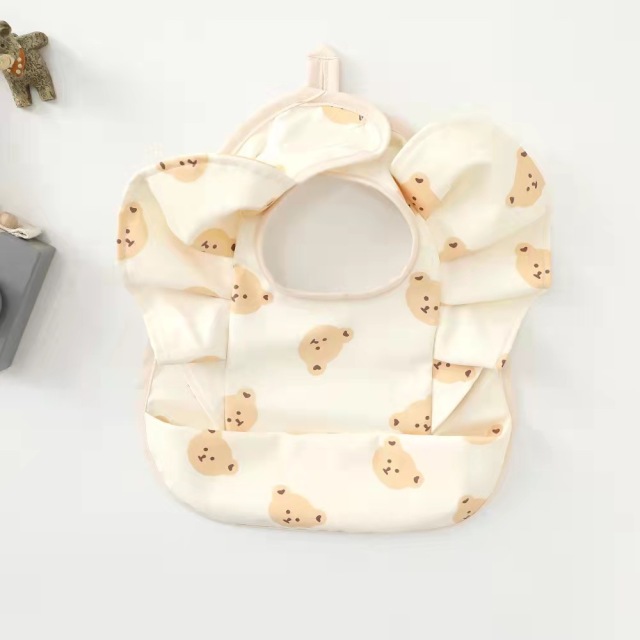 Baby Food Bag With Angel Wings PU Waterproof Bib Children's Food Supplement Anti-dirty And Saliva Pocket Baby Bibs