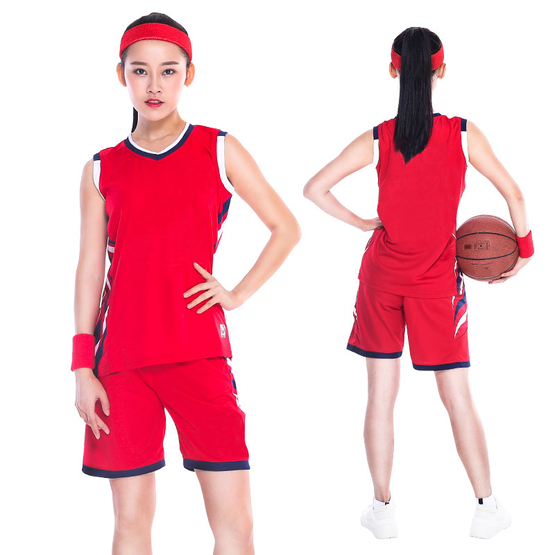 Basketball Sports Clothes Set Jersey & Shorts Uniform Girl Student Women Lady Team Sports