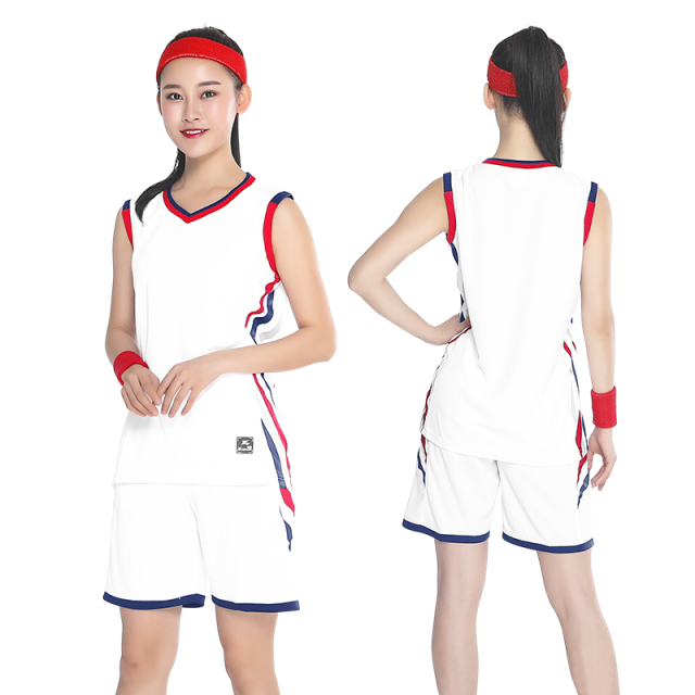 Basketball Sports Clothes Set Jersey & Shorts Uniform Girl Student Women Lady Team Sports